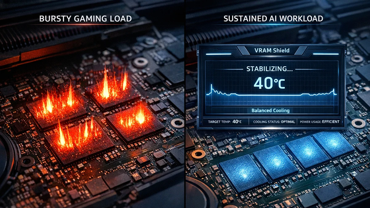 Gaming vs AI VRAM Thermals