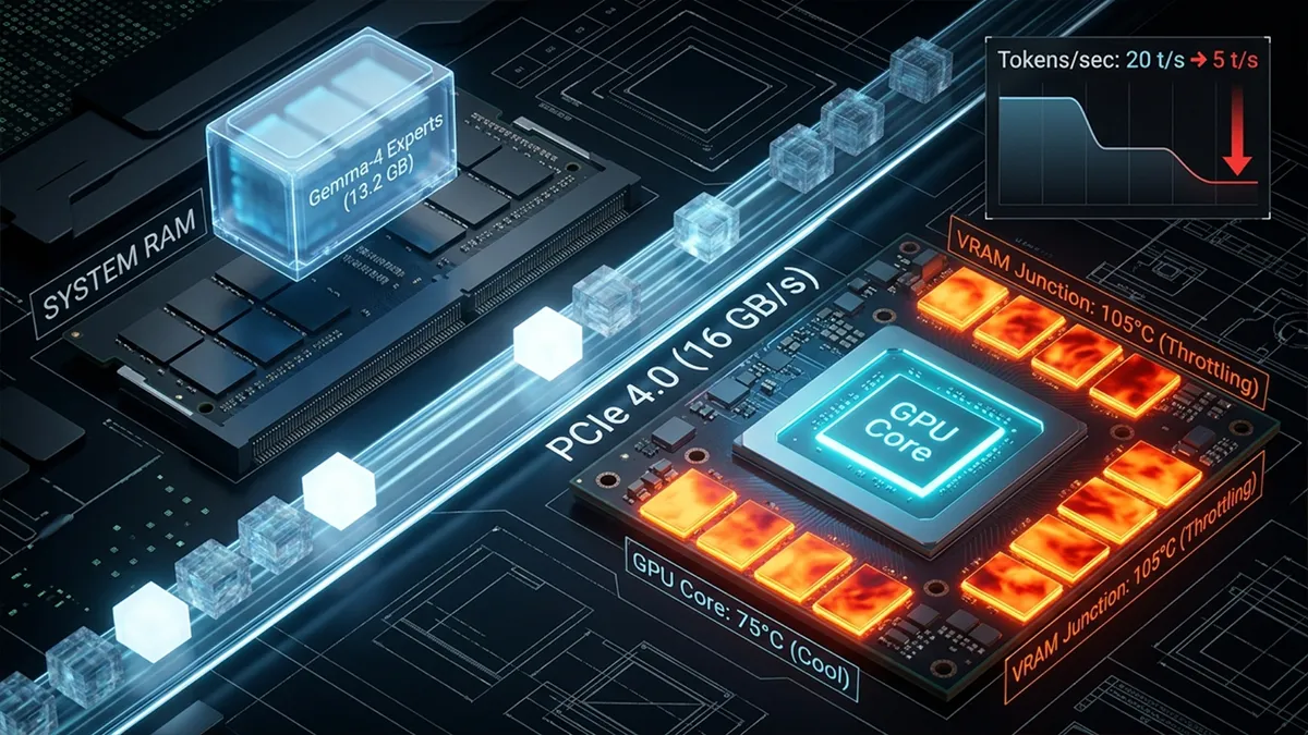 Gemma-4 26B local inference VRAM thermal bottleneck