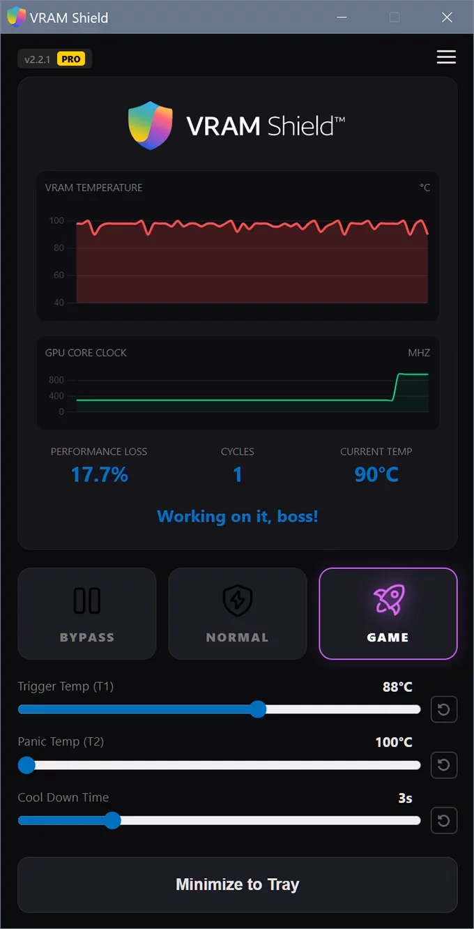 VRAM Shield Interface